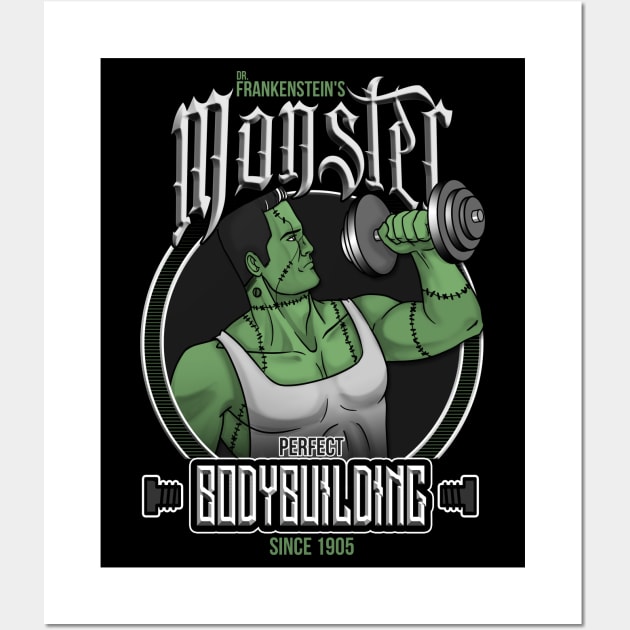 Frankenstein's BodyBuilding Wall Art by ursulalopez